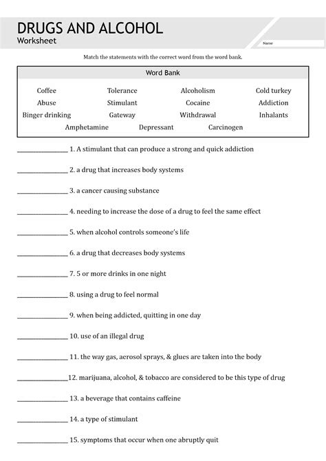 Printable Worksheets With Substance Abuse Worksheets Pdf Lab Safety Worksheet Answers - Lab Safety Worksheet Answers