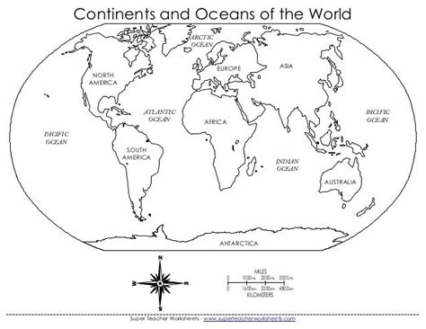 Printable World Maps Super Teacher Worksheets Continent Worksheet For 3rd Grade - Continent Worksheet For 3rd Grade