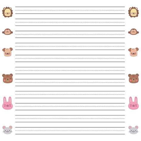 Printable Writing Paper For Kids Patterns And Border Printable Kids Writing Paper - Printable Kids Writing Paper