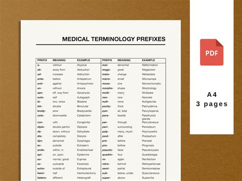 Full Download Printable Medical Terminology Study Guide 