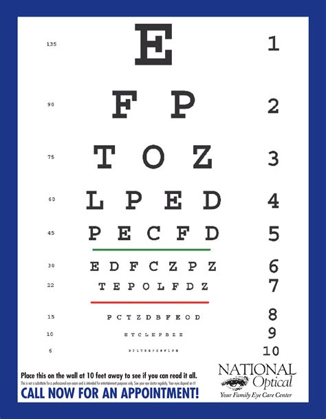 Read Online Printable Vision Chart 