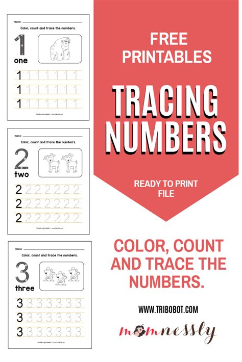 Printables Tracing Numbers Tribobot X Mom Nessly Tracing Numbers Worksheet - Tracing Numbers Worksheet