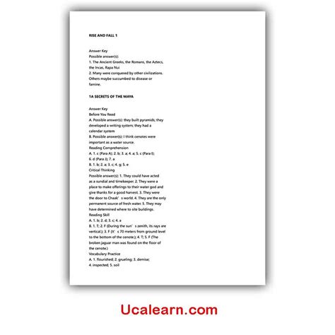 printreading third edition answer key