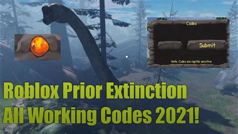 Prior Extinction Roblox Codes