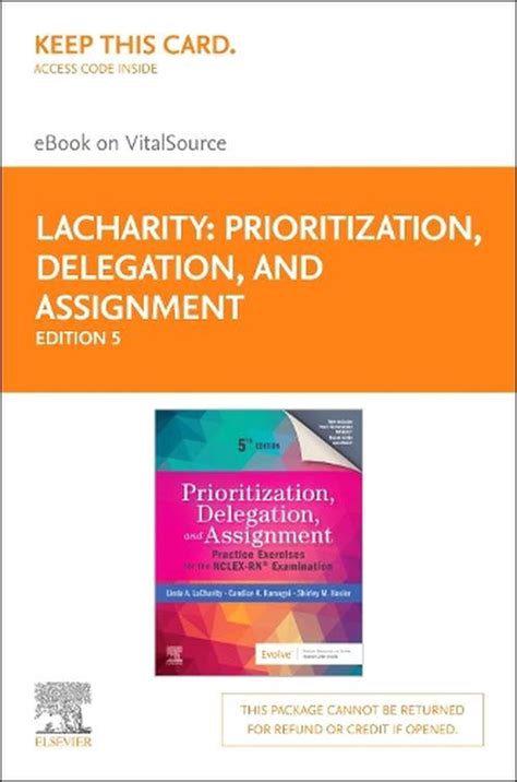 Download Prioritization Delegation And Assignment Elsevier E Book On Vitalsource Retail Access Card Practice Excercises For The Nclex Exam 2E 