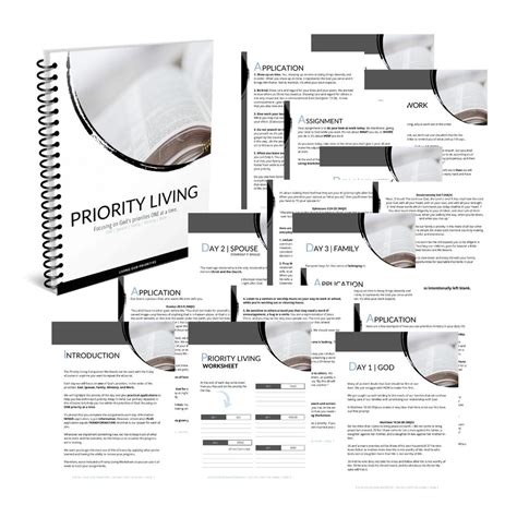 Priority Living Workbook Living Our Priorities Shop Life Priorities Worksheet - Life Priorities Worksheet