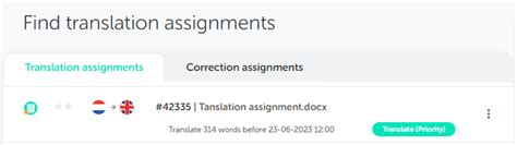 priority translation