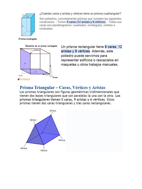 Prisma Cuadrangular Caras Vértices Y Aristas