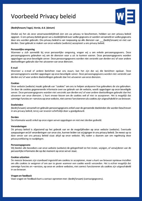 privacy beleid