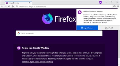 private internet acceb extension firefox
