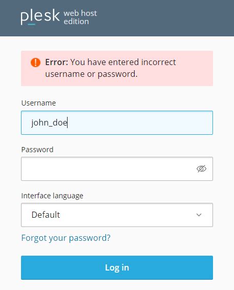 private internet acceb your username or pabword is incorrect