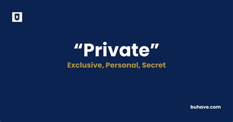 private meaning
