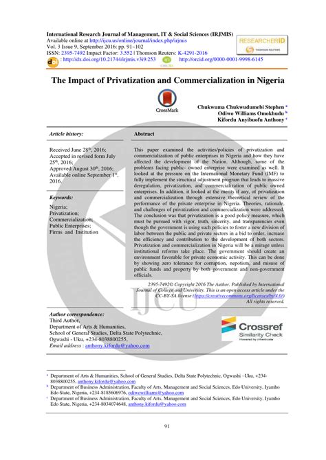 Download Privatisation And Commercialisation In Nigeria 