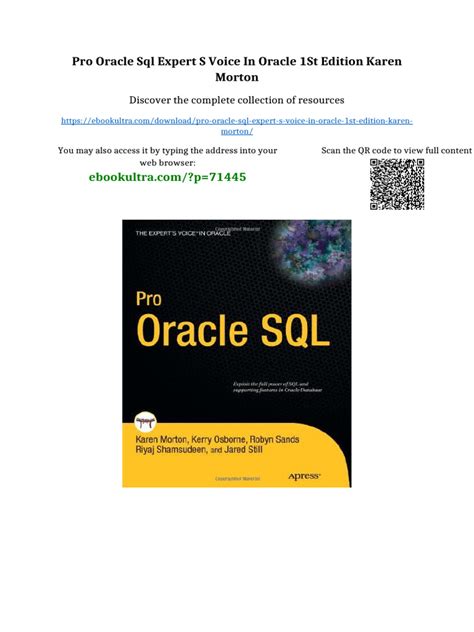 Pro Oracle Sql 1st Edition