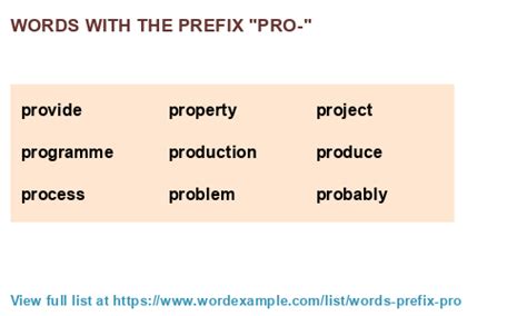 Pro Prefix Meaning