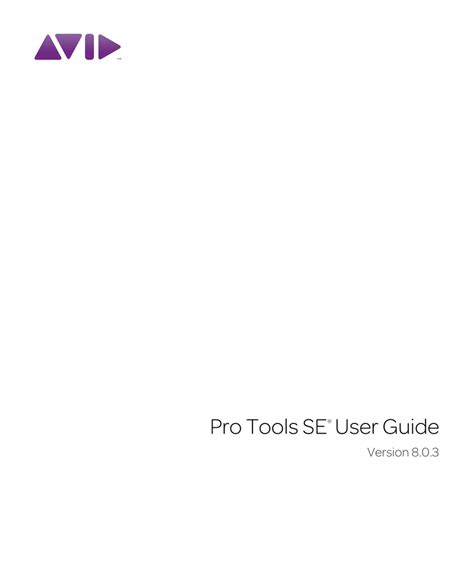 Full Download Pro Tools Se User Guide 