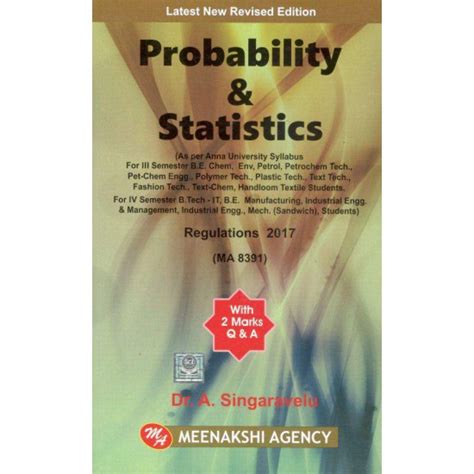 probability and statistics by singaravelu