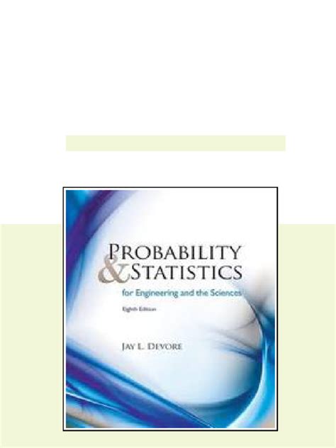 Probability And Statistics Devore 8th Solution Manual