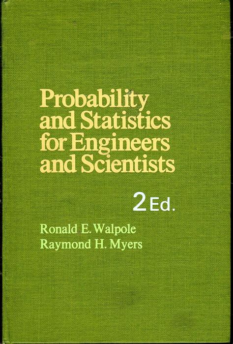 probability and statistics walpole myers and myers