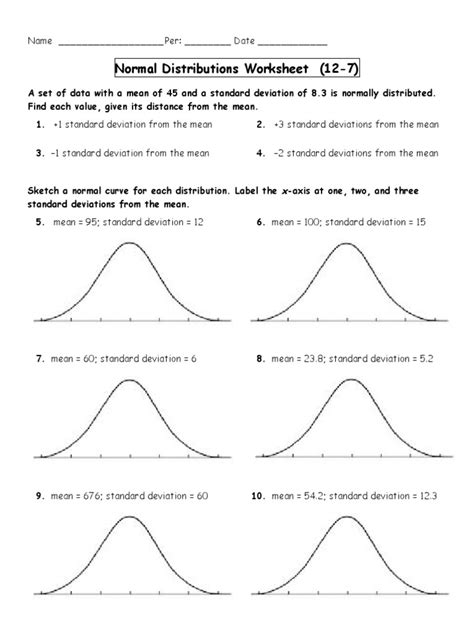 Probability Distribution Worksheets Data Distribution Worksheet - Data Distribution Worksheet