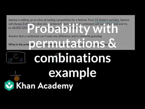 Probability With Permutations And Combinations Khan Academy Probability With Permutations And Combinations Worksheet - Probability With Permutations And Combinations Worksheet