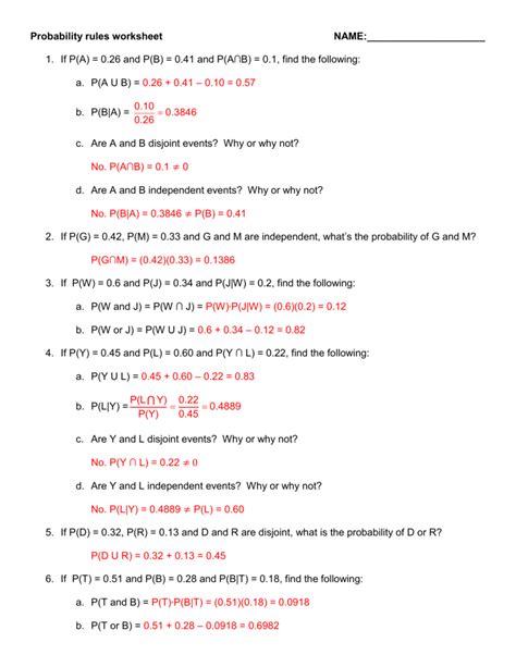 Probability Worksheet And Solutions Worksheet Solution Simple Probability Worksheet Answers - Simple Probability Worksheet Answers