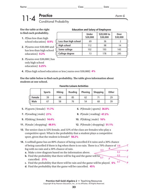 Probability Worksheet With Answers Probability Worksheet 6 - Probability Worksheet 6