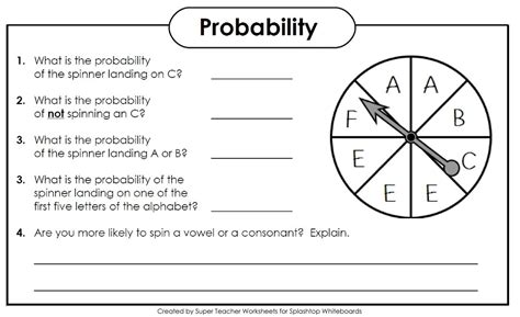 Probability Worksheets Super Teacher Worksheets Probability Of Numbers Worksheet Answers - Probability Of Numbers Worksheet Answers
