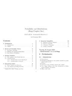 Download Probability And Distributions Hogg Chapter One 