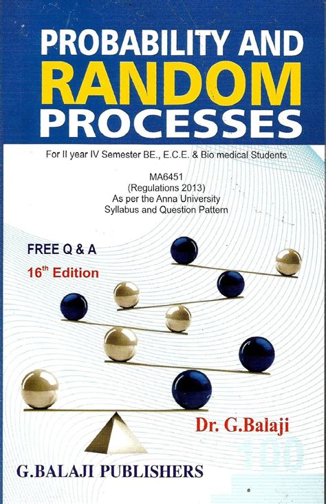Read Online Probability And Random Processes By Balaji Edition 