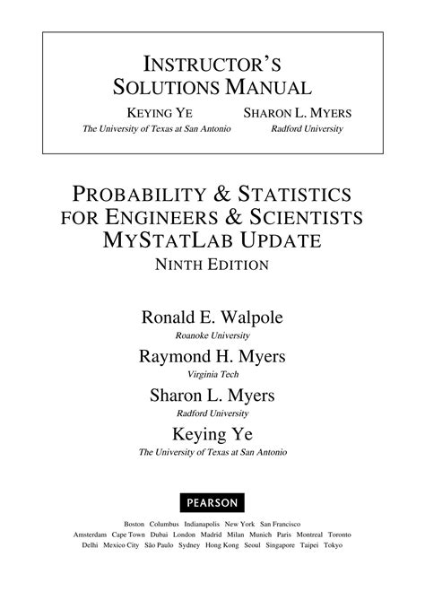 Download Probability And Statistics Solution Manual By 
