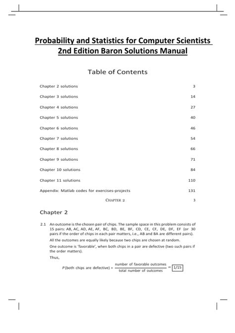 Full Download Probability Statistics 2Nd Edition Solution 