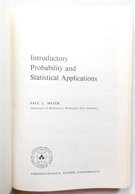 Download Probability With Statistical Applications 1St Edition 