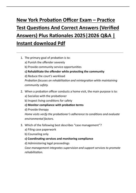 probation officer exam practice test
