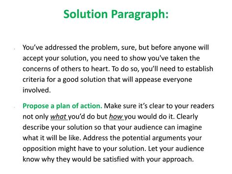 Problem And Solution Paragraph Examples