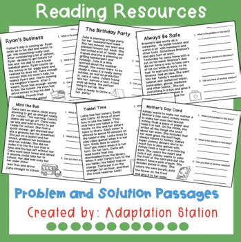 Problem And Solution Reading Passages