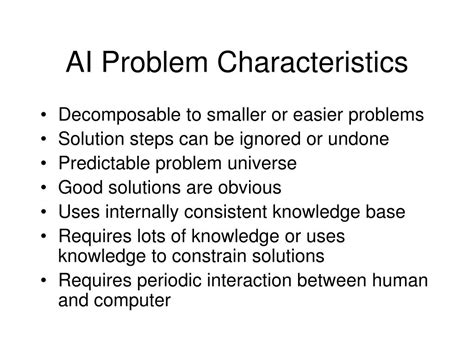 Problem Characteristics In Ai