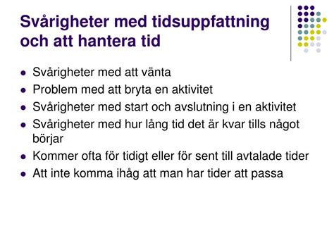 problem med tidsuppfattning