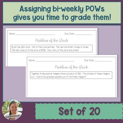 Problem Of The Week Grade 6 Answers