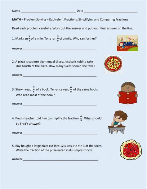problem solving about fractions for grade 6