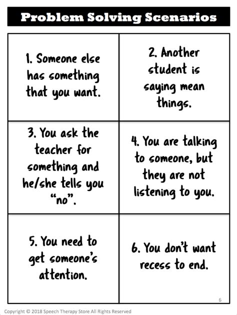 Problem Solving Scenarios For Life Skills Students