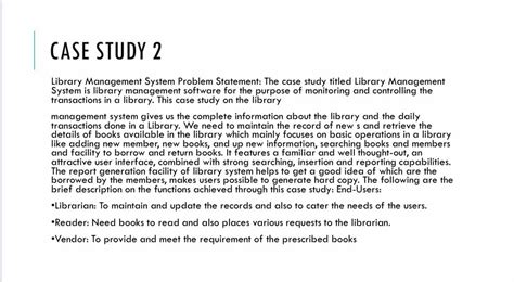 Problem Statement For Library Management System
