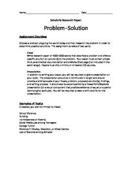 Download Problem Solution Research Paper 