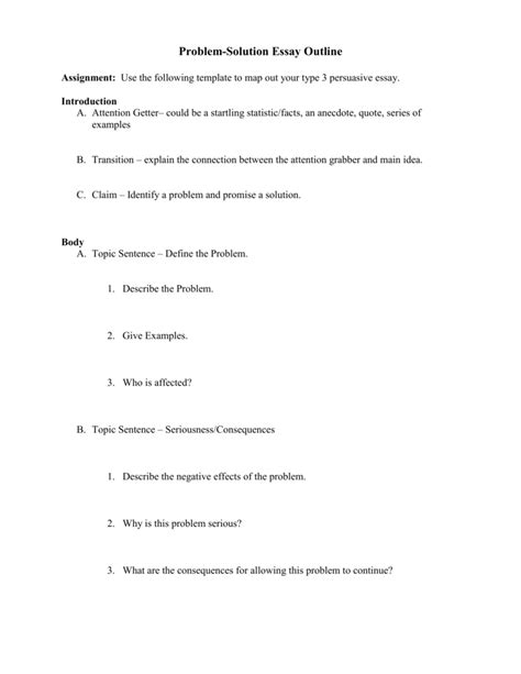 Read Online Problem Solution Research Paper Outline 