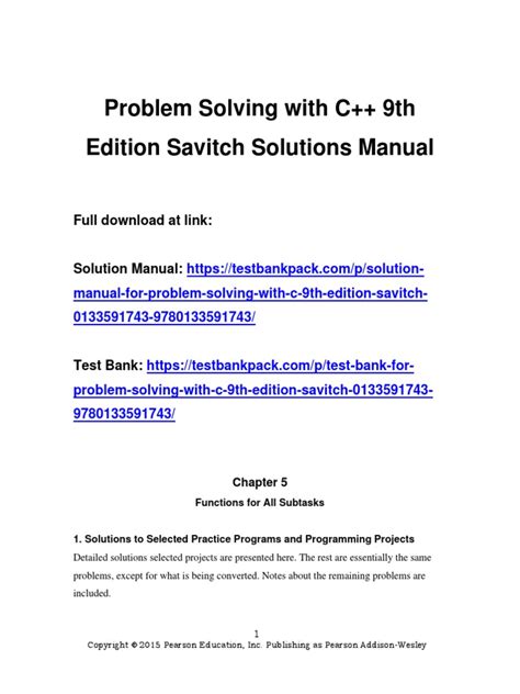 Read Problem Solving With C 9Th Pdf 