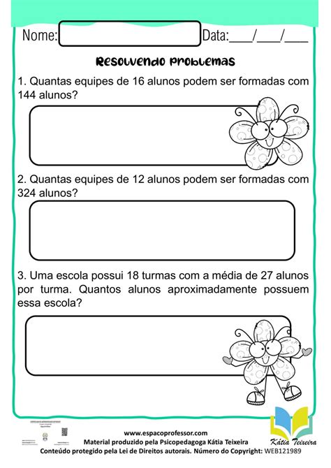 Problema De Matematica 4 Ano