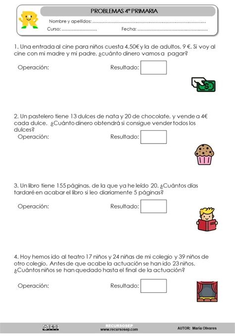Problemas 4 Primaria