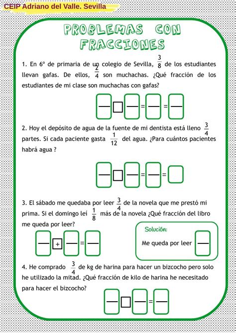 Problemas Con Fracciones