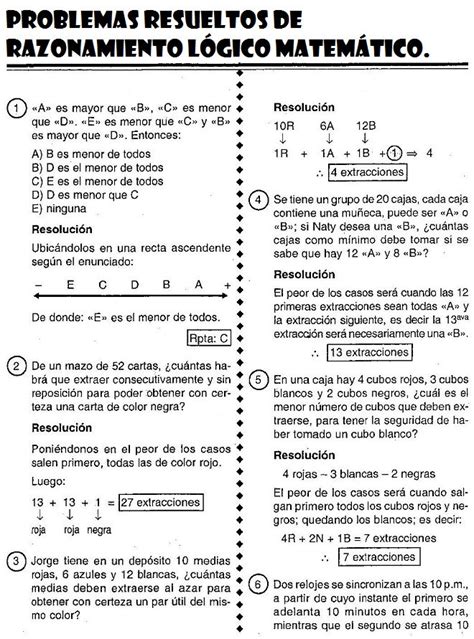 Problemas De Razonamiento