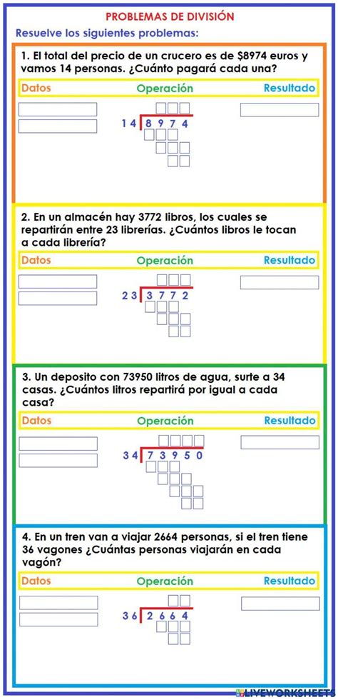 Problemas Matematicos De Division